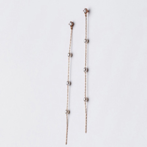 NEW 925 SILVER DIAMOND PEARL EARRINGS - Picture 4 of 4